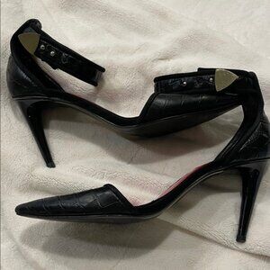 💖 Vintage Y2K Charles Jourdan Paris Black Leather stilettos